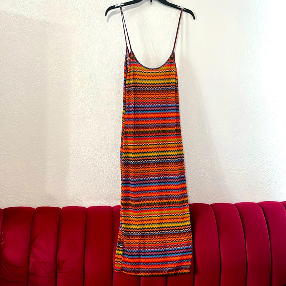 See you Monday Dress colorful chevron print